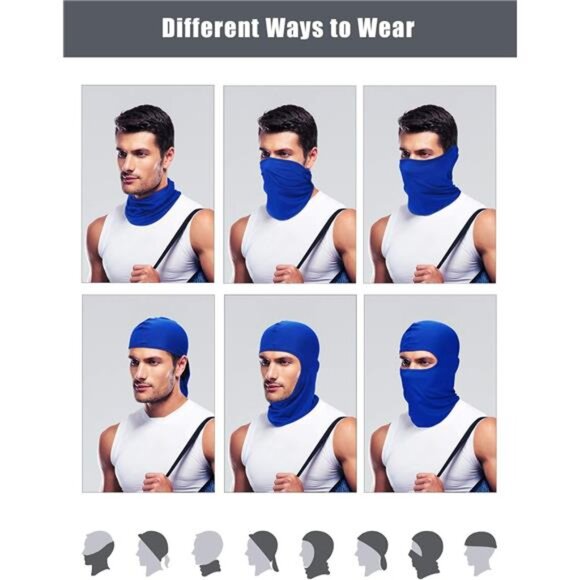 9 Pcs Ski Mask for Men Full Face Cover UV Sun Protection Face Mask Windproof - Picture 3 of 7